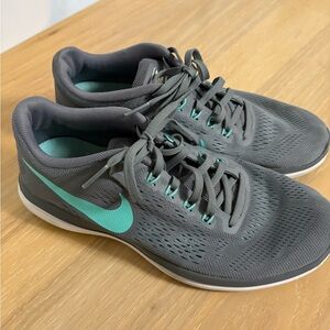 Nike Charcoal and Aqua Sneakers